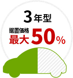 3年型/据置価格最大50％